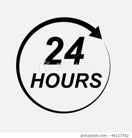 twenty four hour icon twenty four hour icon 46127762