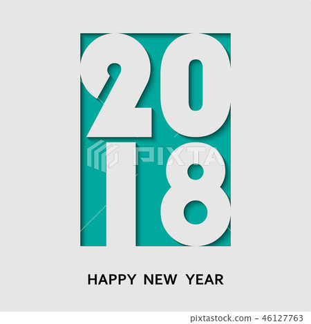 Happy new year 2018 vector background. Happy new year 2018 vector background. 46127763