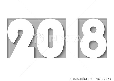 Happy new year 2018 vector background. 46127765