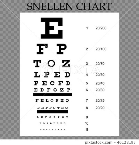 vector eye test chart. 46128195
