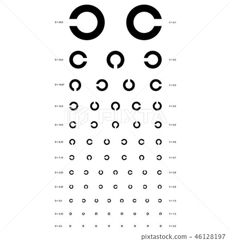 vector eye test chart. vector eye test chart. 46128197
