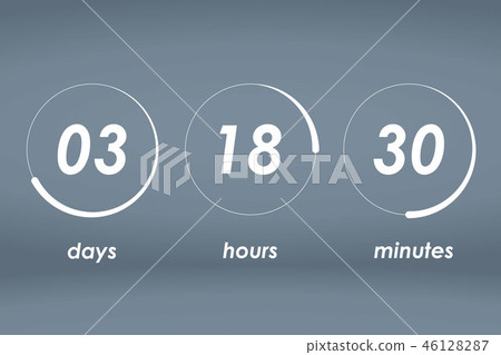 Countdown web site vector template 46128287