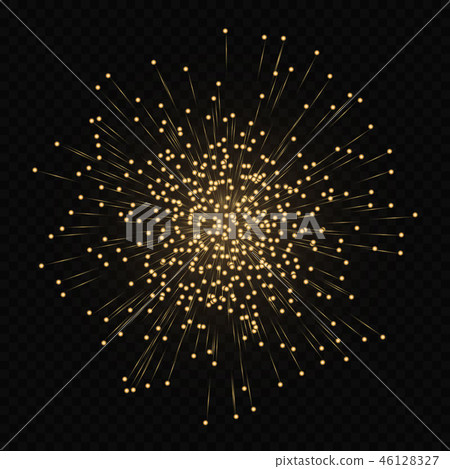 golden decorative elements over black background. 46128327
