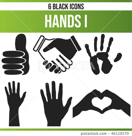 Black Icon Set Hands I Black Icon Set Hands I 46128570