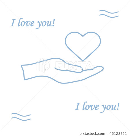hand holds heart Love symbol. 46128831