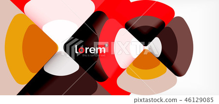 Circles and triangles design abstract background 46129085