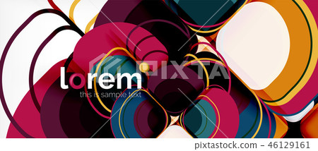 Round triangles geometric shapes composition 46129161