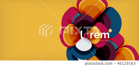 Round triangles geometric shapes composition 46129163