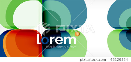 Abstract background - geometric multicolored round shapes composition. Trendy abstract layout 46129324