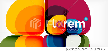 Abstract background - geometric multicolored round shapes composition. Trendy abstract layout Abstract background - geometric multicolored round shapes composition. Trendy abstract layout 46129357
