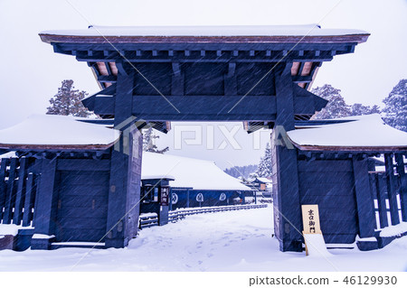[Kanagawa] Hakone Old Road, Hakone Sekisho Ruins Snow Makeup 46129930