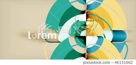 Circles and triangles geometric abstract background. Trendy abstract layout template for business or Circles and triangles geometric abstract background. Trendy abstract layout template for business or 46131002