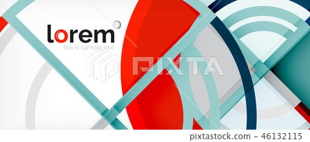 Circle abstract background, bright colorful round geometric shapes Circle abstract background, bright colorful round geometric shapes 46132115