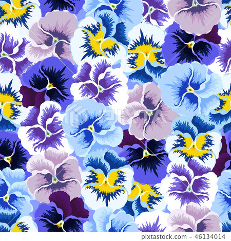 Mishiri Pansy Background Pattern Blue Mishiri Pansy Background Pattern Blue 46134014