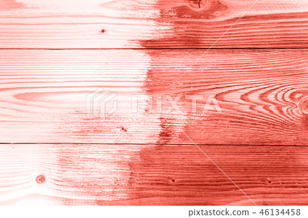 Half painted Living Coral wooden board 46134458