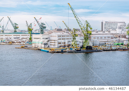 Scenery of the port of Kobe Scenery of the port of Kobe 46134487