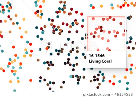 Confetti inspired by Living Coral. Confetti inspired by Living Coral. 46134558