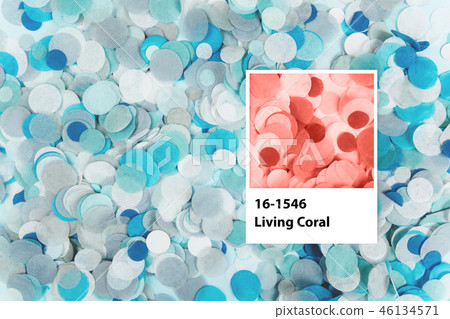 Confetti inspired by Living Coral. Confetti inspired by Living Coral. 46134571