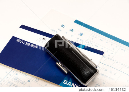Lifestyle image Birth certificate and passbook 46134582