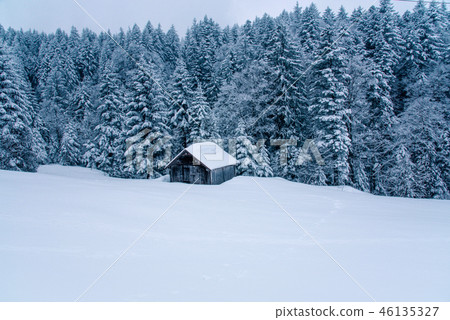 Winter landscape in the mountains. Winter landscape in the mountains. 46135327
