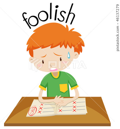 A foolish boy character A foolish boy character 46137279
