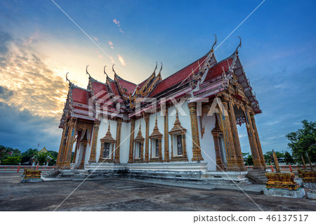 Buddhist temple in Phitsanulok, Thailand. 46137517