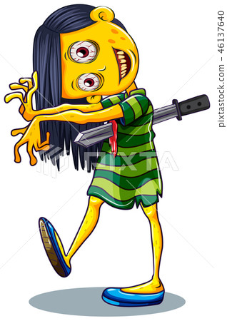 A girl zombie character 46137640