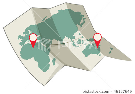Map of the world destination concept 46137649