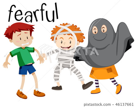 English vocabulary word of fearful 46137661