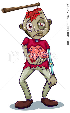 A zombie character on white background 46137846