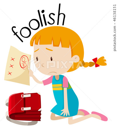 English vocabulary word foolish 46138151