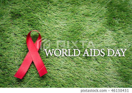 Aids Awareness Sign Red Ribbon, fight against AIDS 46138431