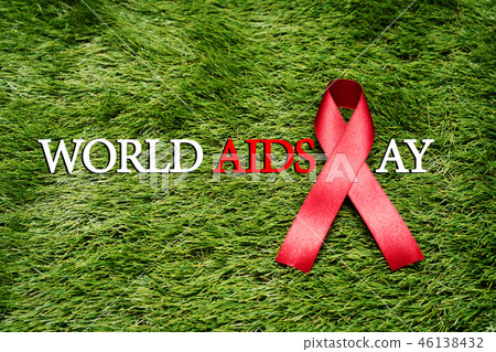 Aids Awareness Sign Red Ribbon, fight against AIDS 46138432