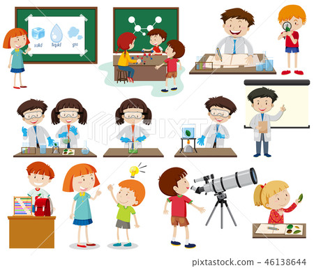 Set of children learning 46138644