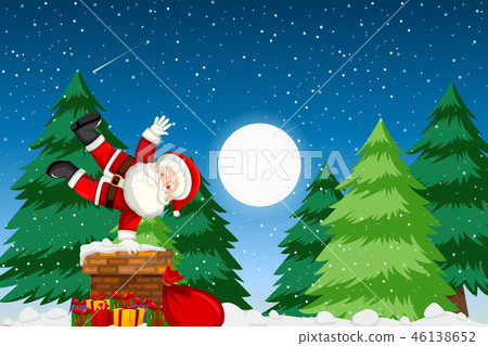 Palyful santa at night 46138652