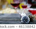 Christmas and New Year background with wine 46138842
