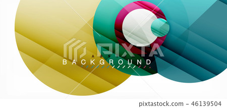 Glossy colorful circles abstract background, modern geometric design Glossy colorful circles abstract background, modern geometric design 46139504