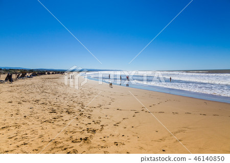 Sandy beach on the coast near Essaouira 46140850