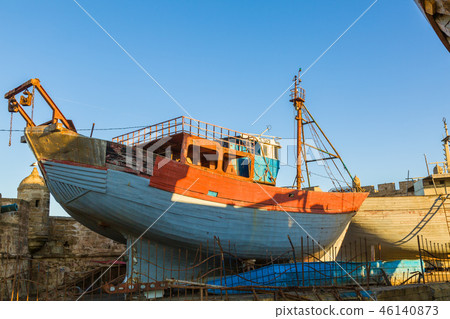 Morning in the old fishing port of Essaouira 46140873