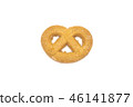 top view of a butter cookie on white background 46141877
