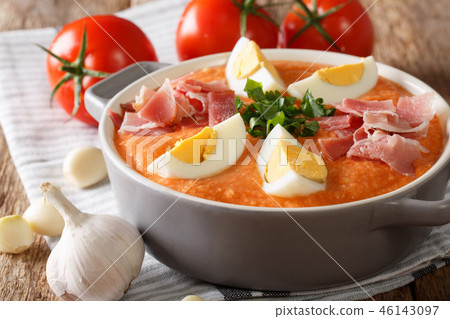 Traditional Porra antequera vegetable puree soup 46143097