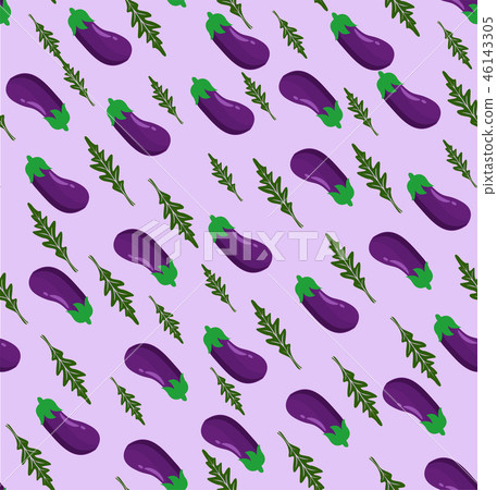 Fresh Eggplant vegetable pattern Fresh Eggplant vegetable pattern 46143305