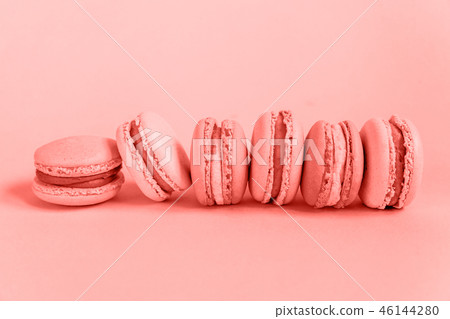 Macaron color of year 2019 Living Coral background Macaron color of year 2019 Living Coral background 46144280