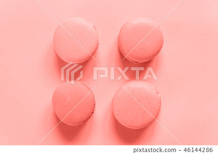 Macaron color of year 2019 Living Coral background Macaron color of year 2019 Living Coral background 46144286