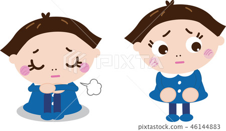 麻煩和焦慮(藍色衣服系列7中的女孩) 麻煩和焦慮(藍色衣服系列7中的女孩) 46144883