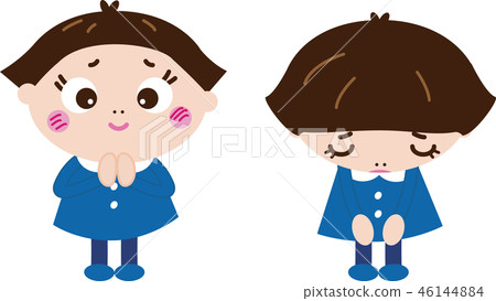 Please & I'm sorry (girl series 6 in blue clothes) Please & I'm sorry (girl series 6 in blue clothes) 46144884