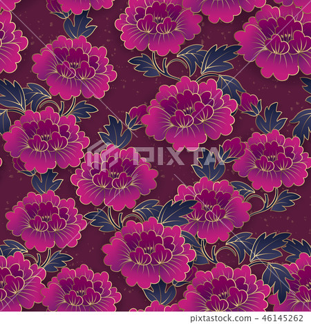 Happy Chinese new year retro relief pattern design Happy Chinese new year retro relief pattern design 46145262