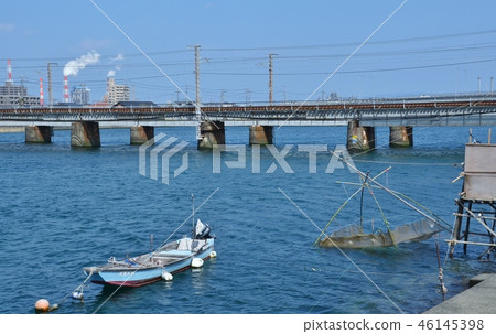 Shirouo fishing of Imazu River Shirouo fishing of Imazu River 46145398