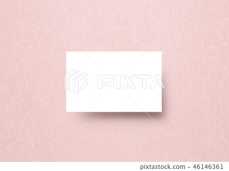 Namecard mockup template pink paper background Namecard mockup template pink paper background 46146361