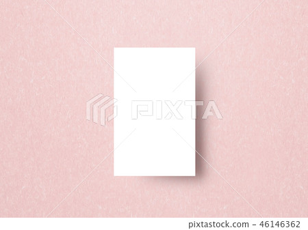 Namecard mockup template pink paper background 46146362